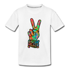 Love Peace Sign Kids T-Shirt - white