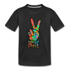 Love Peace Sign Kids T-Shirt - black
