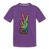 Love Peace Sign Kids T-Shirt - purple