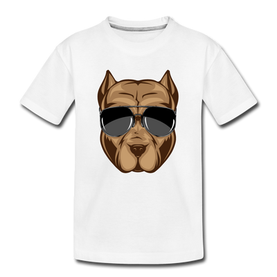 Cool Dog Sunglasses Kids T-Shirt - white