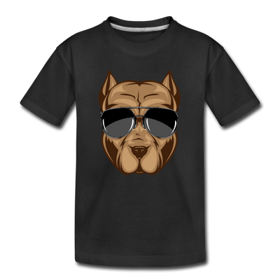 Cool Dog Sunglasses Kids T-Shirt - black