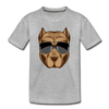 Cool Dog Sunglasses Kids T-Shirt - heather gray