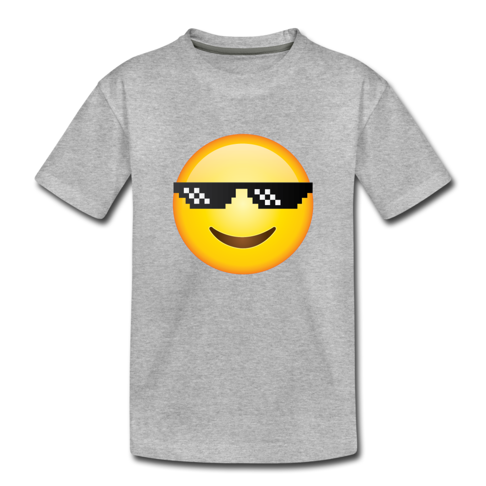 Cool Emoji Kids T-Shirt - heather gray