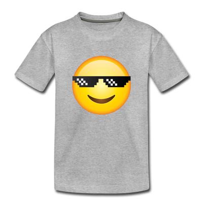 Cool Emoji Kids T-Shirt - heather gray