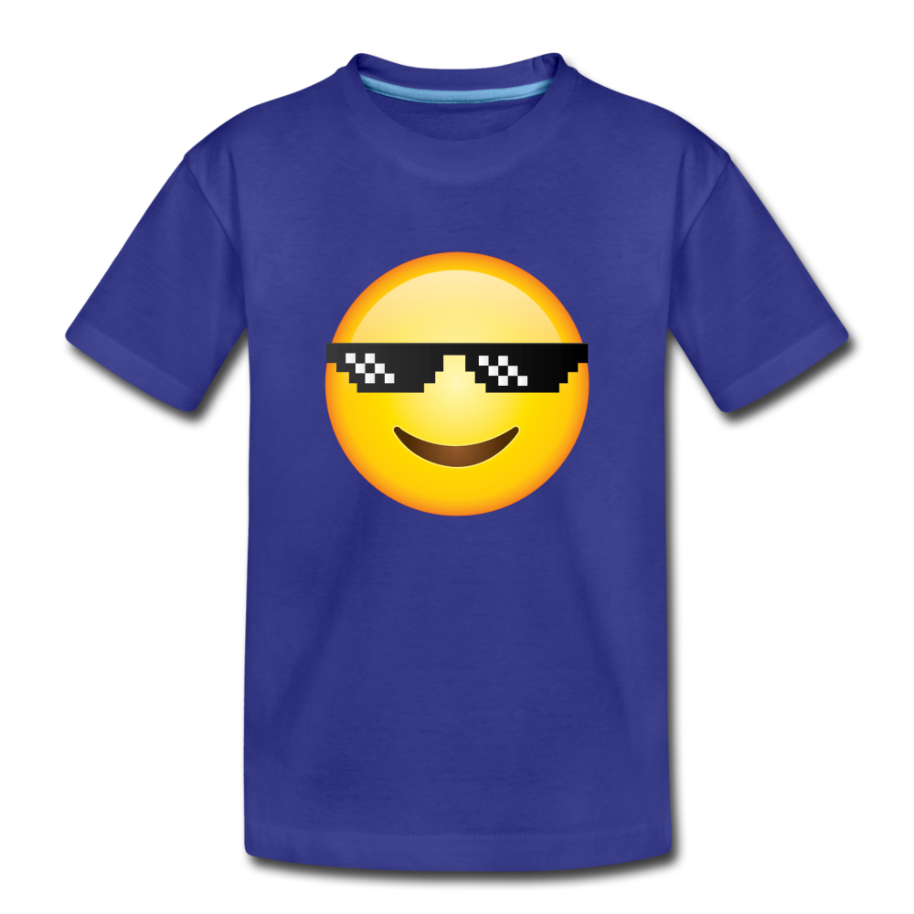 Cool Emoji Kids T-Shirt - royal blue