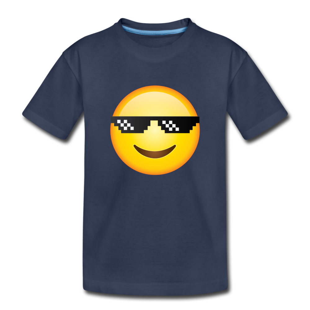 Cool Emoji Kids T-Shirt - navy