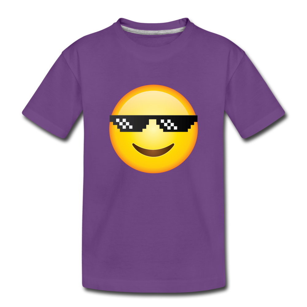 Cool Emoji Kids T-Shirt - purple