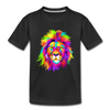 Colorful Lion Kids T-Shirt - black