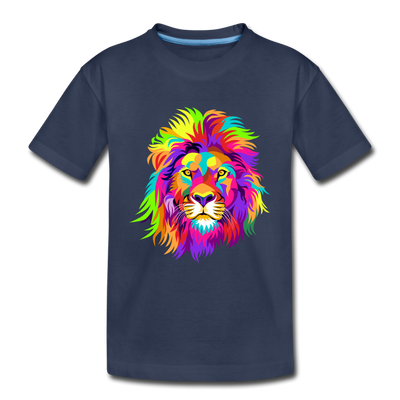Colorful Lion Kids T-Shirt - navy
