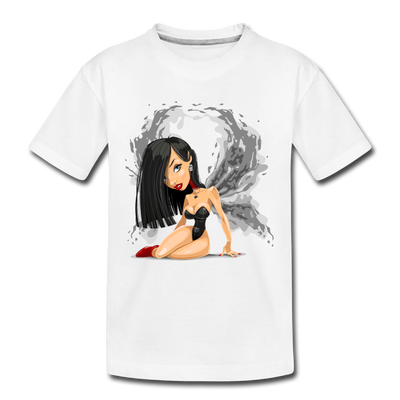 Fairy Girl Cartoon Kids T-Shirt - white