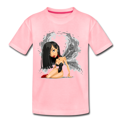 Fairy Girl Cartoon Kids T-Shirt - pink