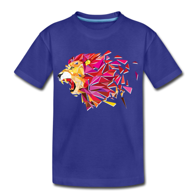 Colorful Abstract Lion Kids T-Shirt - royal blue