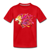 Colorful Abstract Lion Kids T-Shirt - red