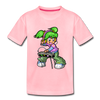 DJ Girl Cartoon Kids T-Shirt - pink