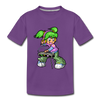 DJ Girl Cartoon Kids T-Shirt - purple