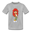 Cartoon Girl Kids T-Shirt - heather gray