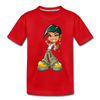 Cartoon Girl Kids T-Shirt - red