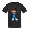 Cartoon Girl Kids T-Shirt - black