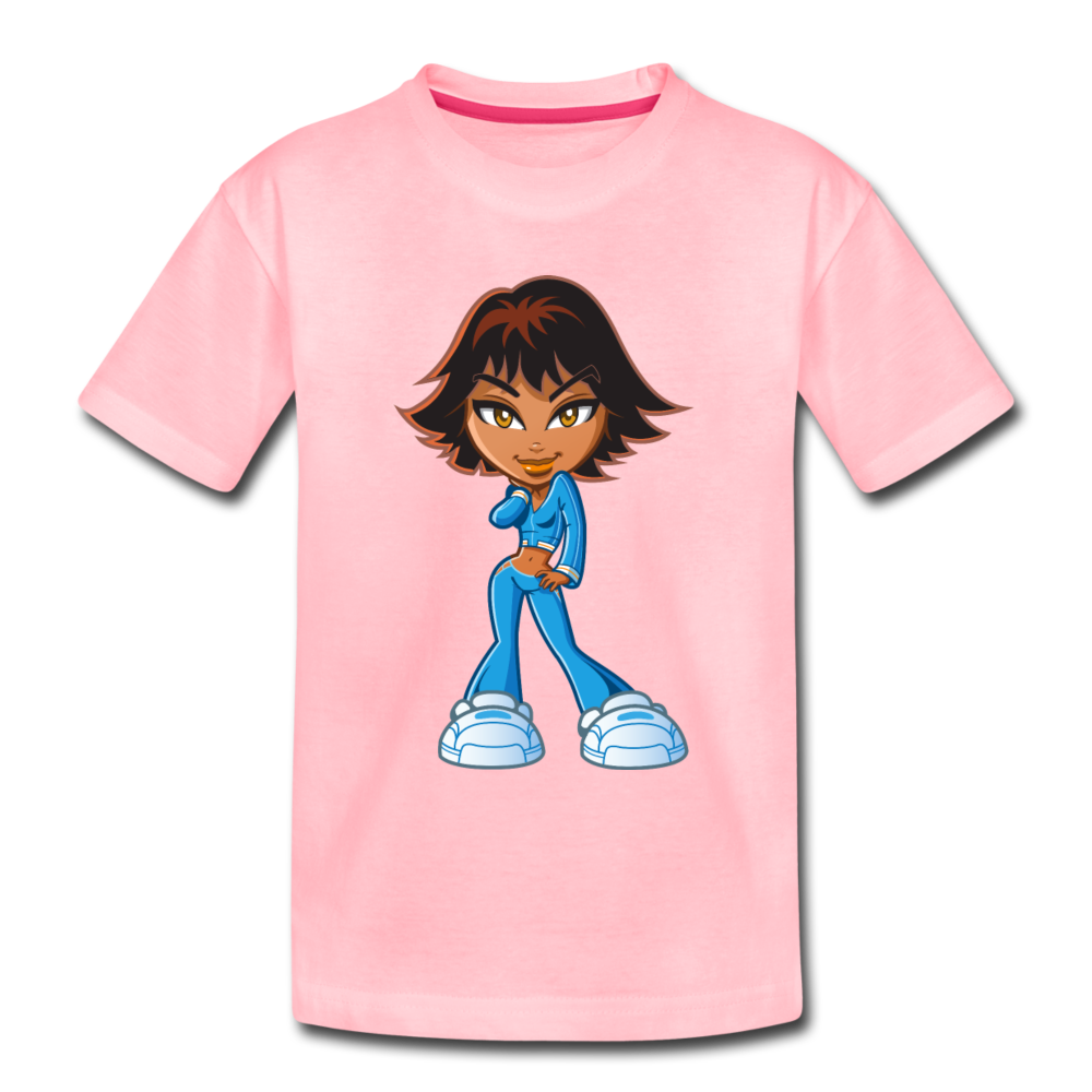 Cartoon Girl Kids T-Shirt - pink