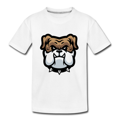 Bulldog Cartoon Kids T-Shirt - white