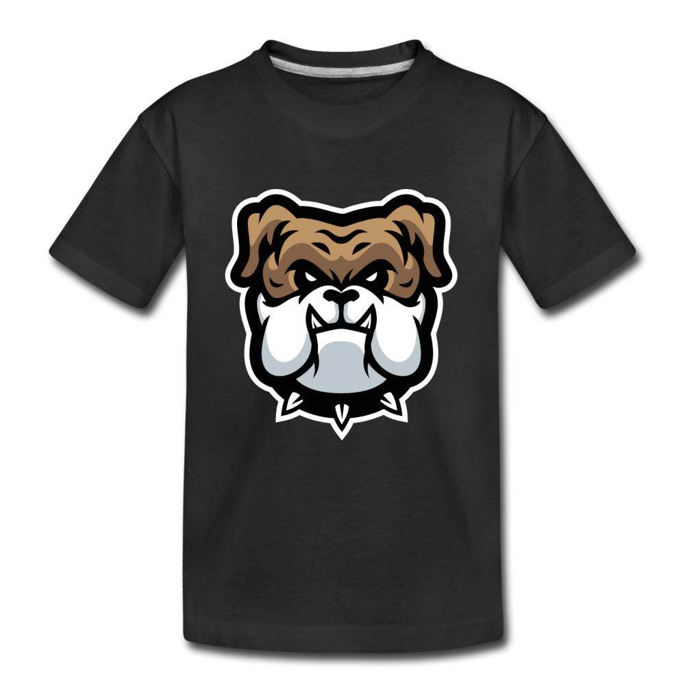 Bulldog Cartoon Kids T-Shirt - black