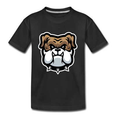 Bulldog Cartoon Kids T-Shirt - black