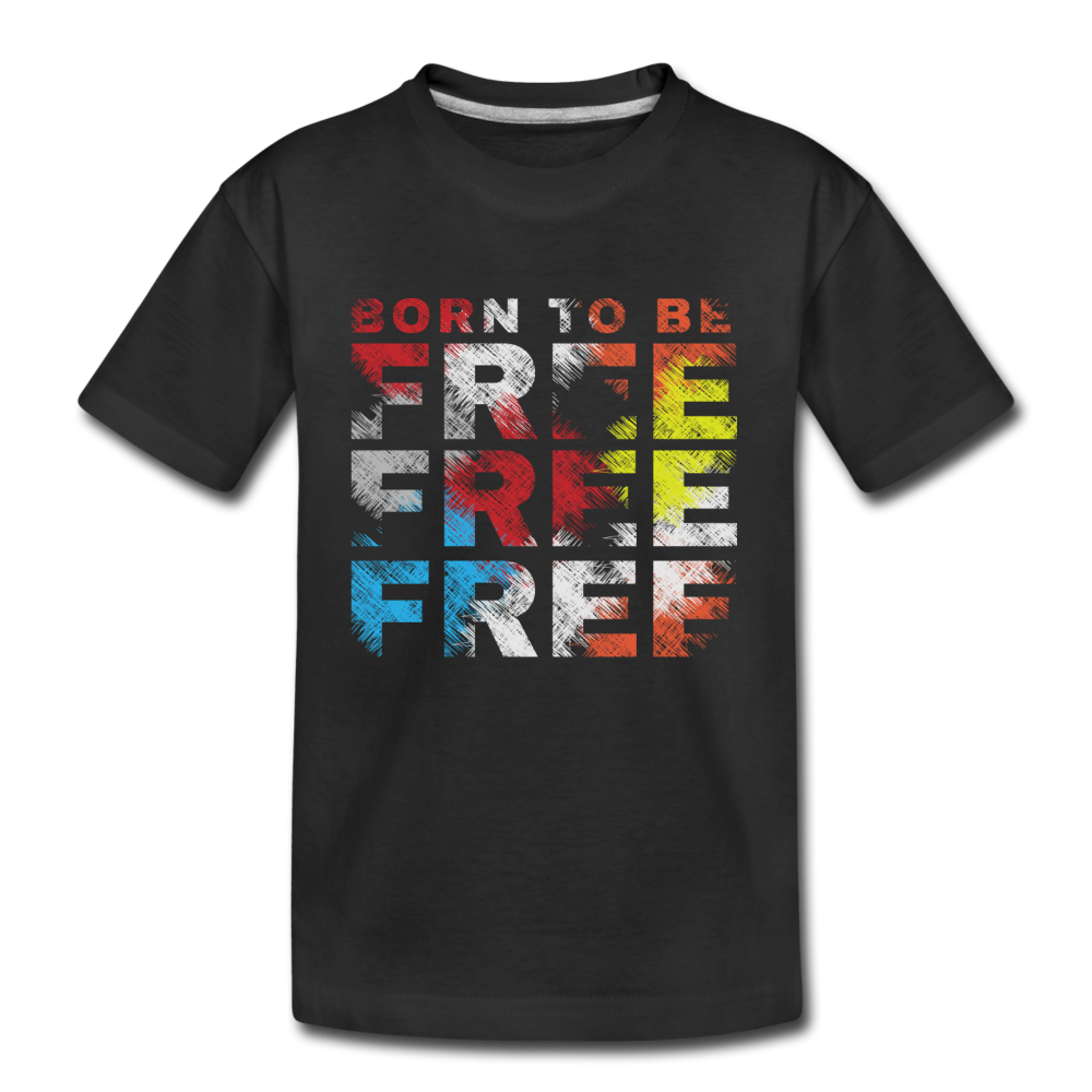 Born to be Free Kids T-Shirt - black