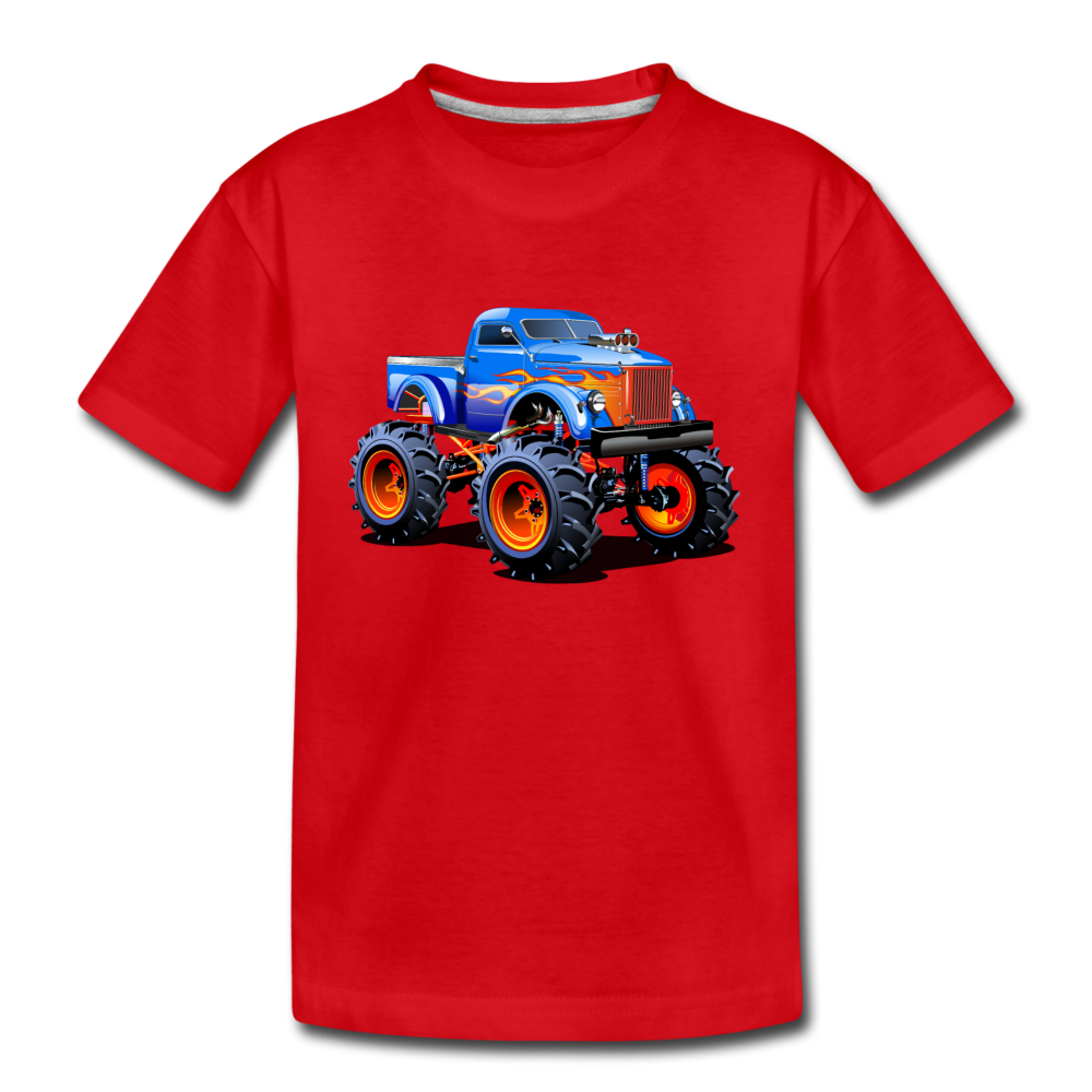 Monster Truck Kids T-Shirt - red