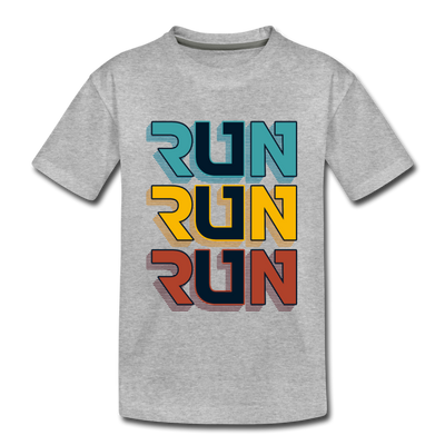 Run Kids T-Shirt - heather gray