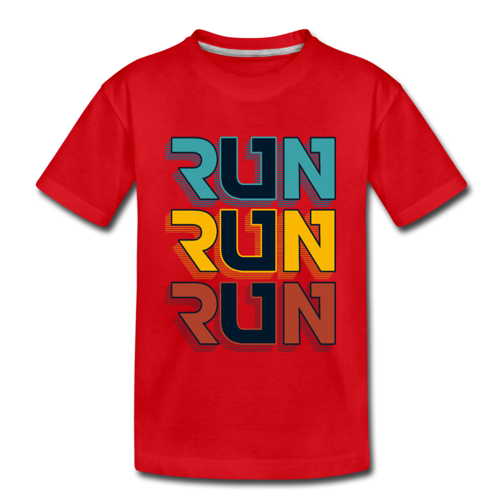 Run Kids T-Shirt - red