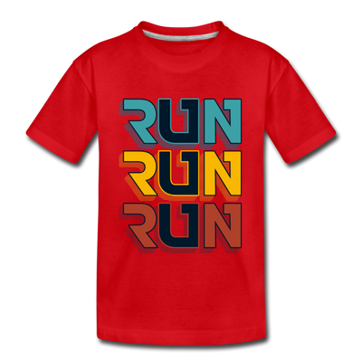 Run Kids T-Shirt - red