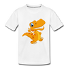 Dinosaur Cartoon Kids T-Shirt - white