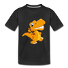 Dinosaur Cartoon Kids T-Shirt - black