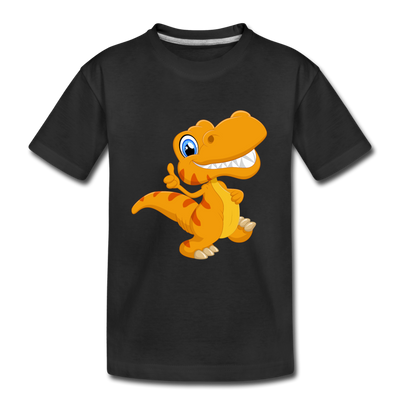 Dinosaur Cartoon Kids T-Shirt - black