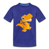 Dinosaur Cartoon Kids T-Shirt - royal blue