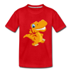 Dinosaur Cartoon Kids T-Shirt - red