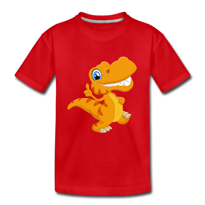 Dinosaur Cartoon Kids T-Shirt - red