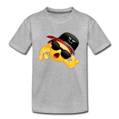 Hip Hop Emoji Kids T-Shirt - heather gray