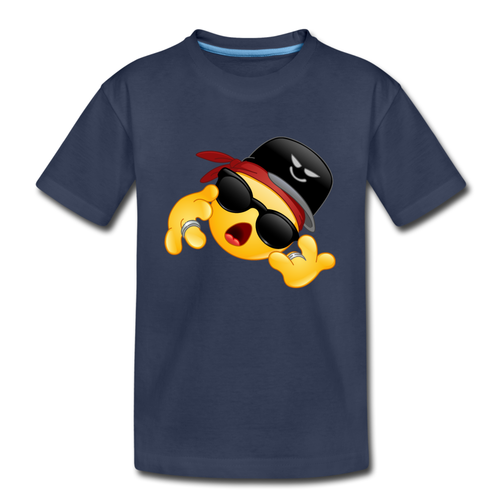 Hip Hop Emoji Kids T-Shirt - navy