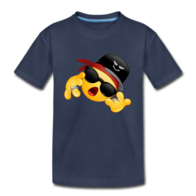 Hip Hop Emoji Kids T-Shirt - navy