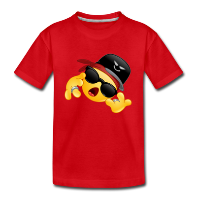 Hip Hop Emoji Kids T-Shirt - red