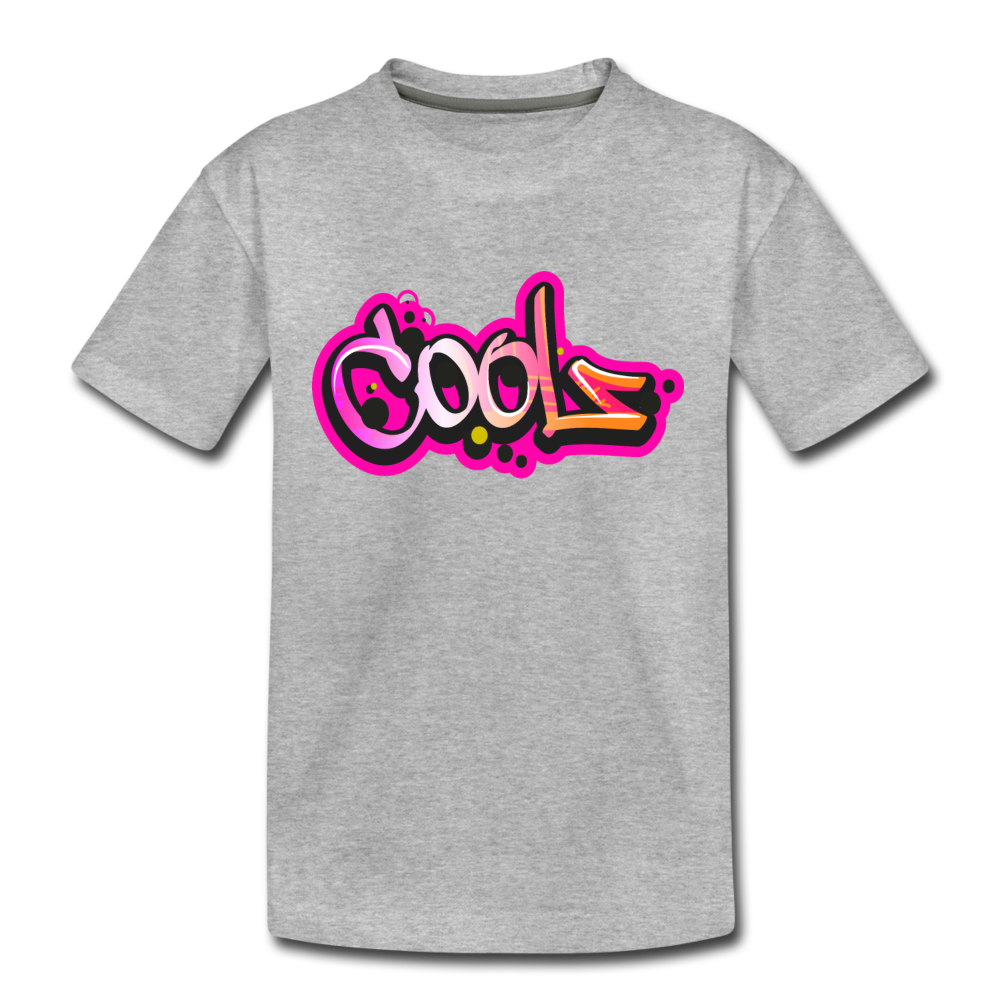 Cool Graffiti Kids T-Shirt - heather gray