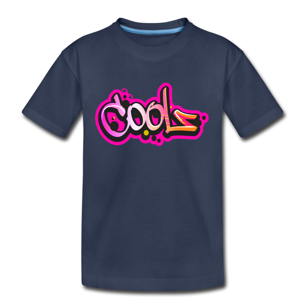 Cool Graffiti Kids T-Shirt - navy
