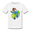 Cartoon Girl Motorcycle Kids T-Shirt - white