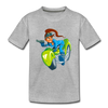 Cartoon Girl Motorcycle Kids T-Shirt - heather gray