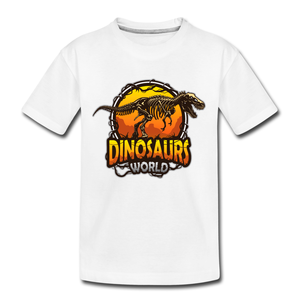 Dinosaurs World Kids T-Shirt - white