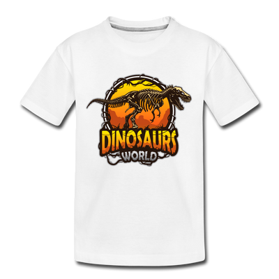 Dinosaurs World Kids T-Shirt - white