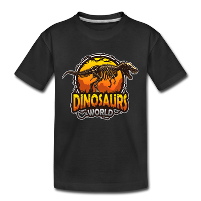 Dinosaurs World Kids T-Shirt - black