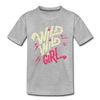 Wild Girl Kids T-Shirt - heather gray