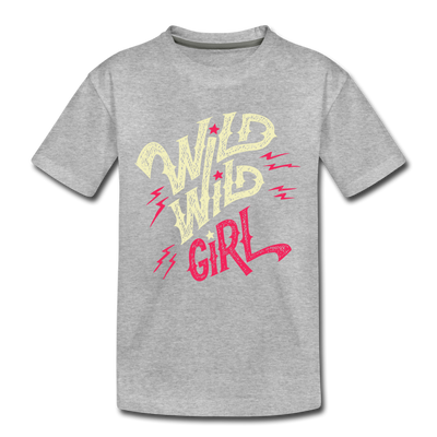 Wild Girl Kids T-Shirt - heather gray